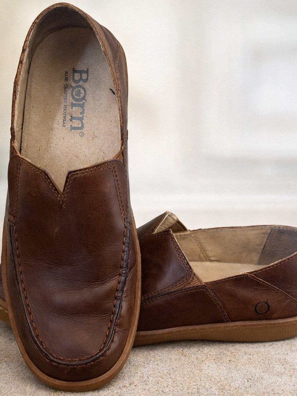 Børn Brown Leather Loafers Driving Shoes Comfort Slip‑Ons Casual Classic Capsule
